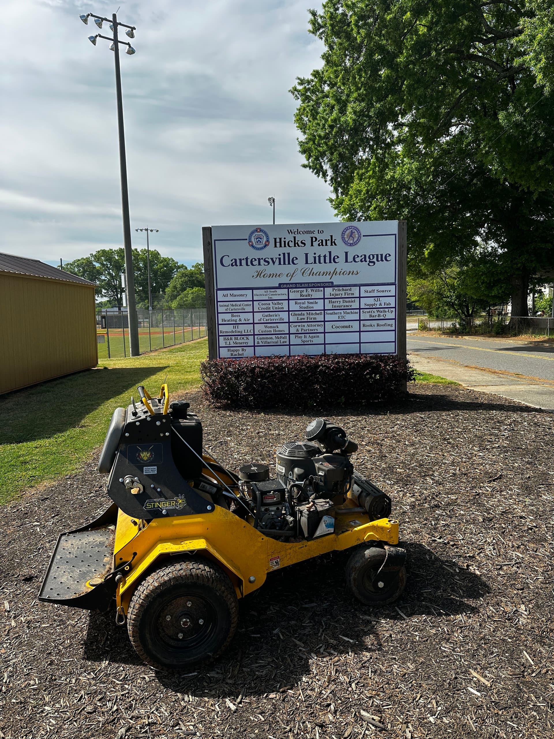 Gallery photos for Aerating the Cartersville Little League Fields at Hicks Park: Image #1